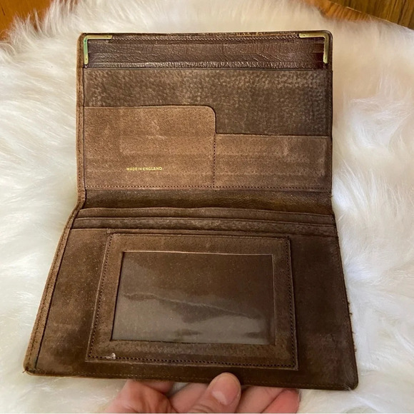 Vintage brown  leather wallet made in England‎ - Picture 3 of 13